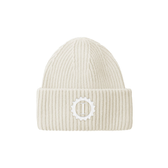 Oversized Beanie White - Garage Italia Shop - cuffia - berretto - ricamo - embroidery - oversize